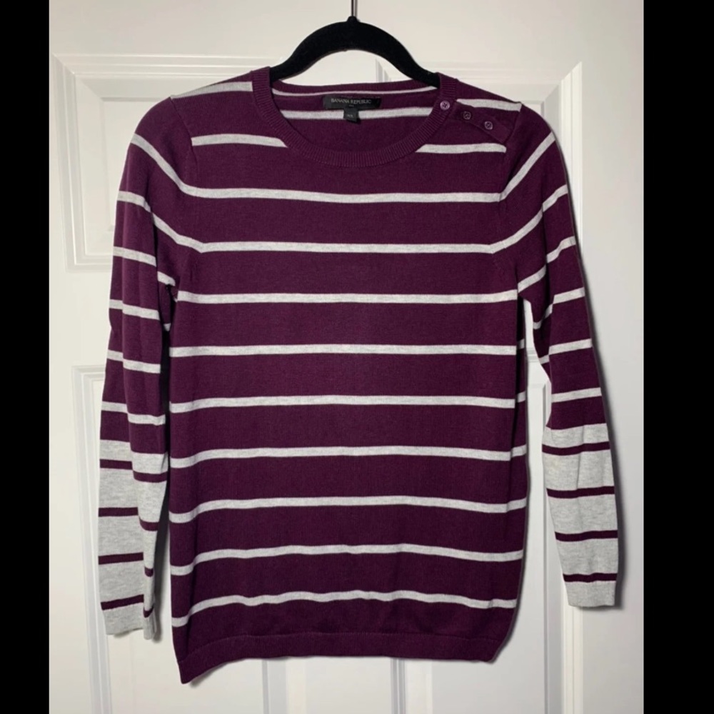 BR striped sweater